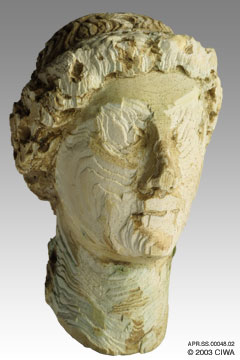Ivory head of Emperor Constantine
