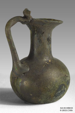 Glass oinochoe, Syria, 200-400 AD
